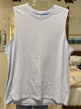 lululemon athletica Light Blue Ribbed Tank Top
